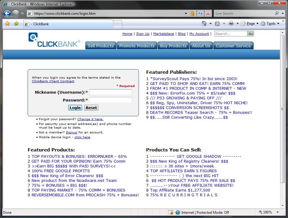 ClickBankLogin