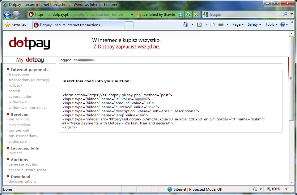 DotPayButtonCode