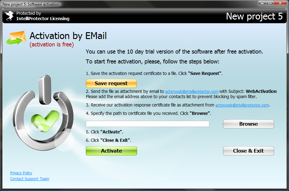 IntelliProtectorActivationByEmail