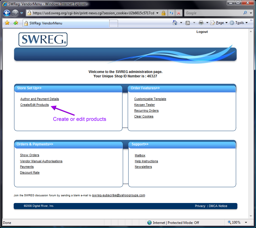 SWRegHome