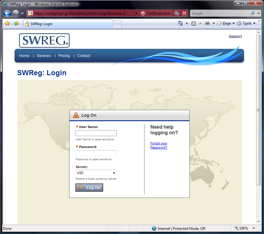 SWRegLogin